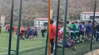 Tokat’ta oynanan Bölgesel Amatör Lig müsabakasında sinirler gerildi ve saha