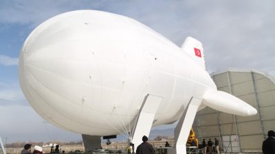 TÜRKPORT Savunma Sanayi tarafından geliştirilen GÖKÇERİ Aerostat sistemi, uzun soluklu