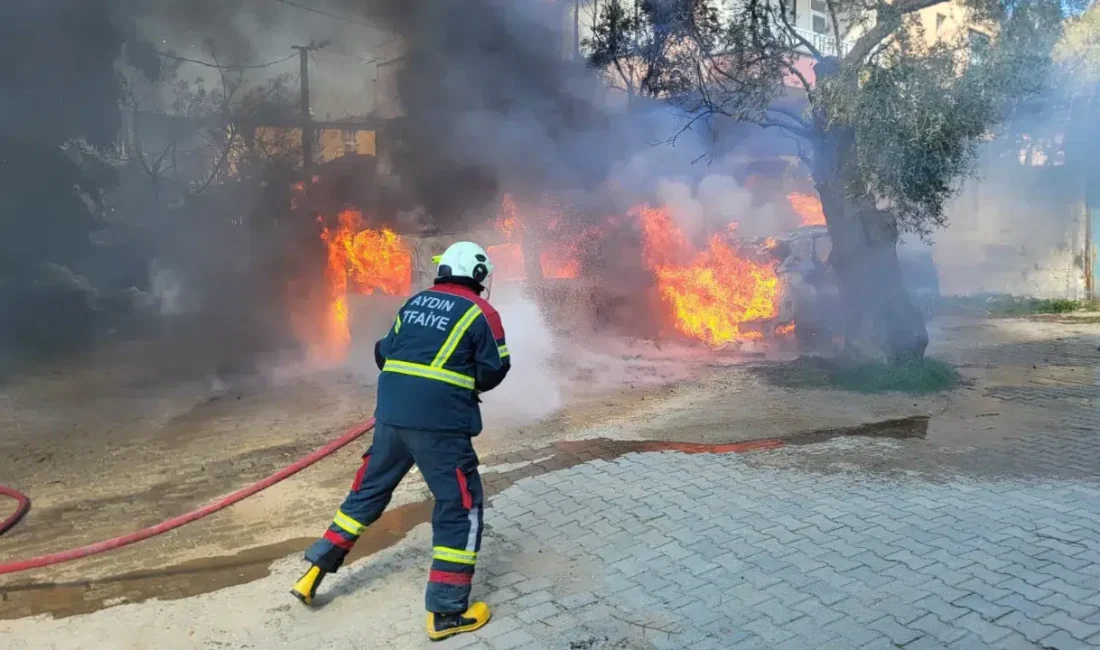 Aydın’ın Nazilli ilçesinde korku dolu anlar yaşatan yangın mahalle sakinlerini