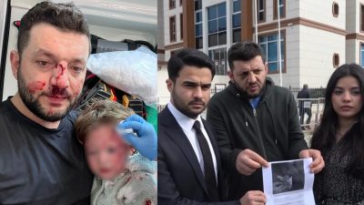 Yalova’nın Çınarcık ilçesine bağlı Esenköy beldesinde, kucağındaki 14 aylık kızıyla