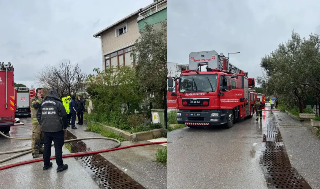 İzmir’de bir evde aniden yükselen alevler büyük bir faciaya yol