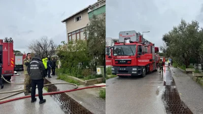 İzmir’de bir evde aniden yükselen alevler büyük bir faciaya yol
