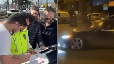 Hatay’ın Antakya ilçesinde otomobiliyle drift atarak hem kendi canını hem