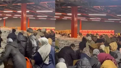 Bursa’nın İnegöl ilçesinde bir mağazanın açılışına özel düzenlediği 100 TL