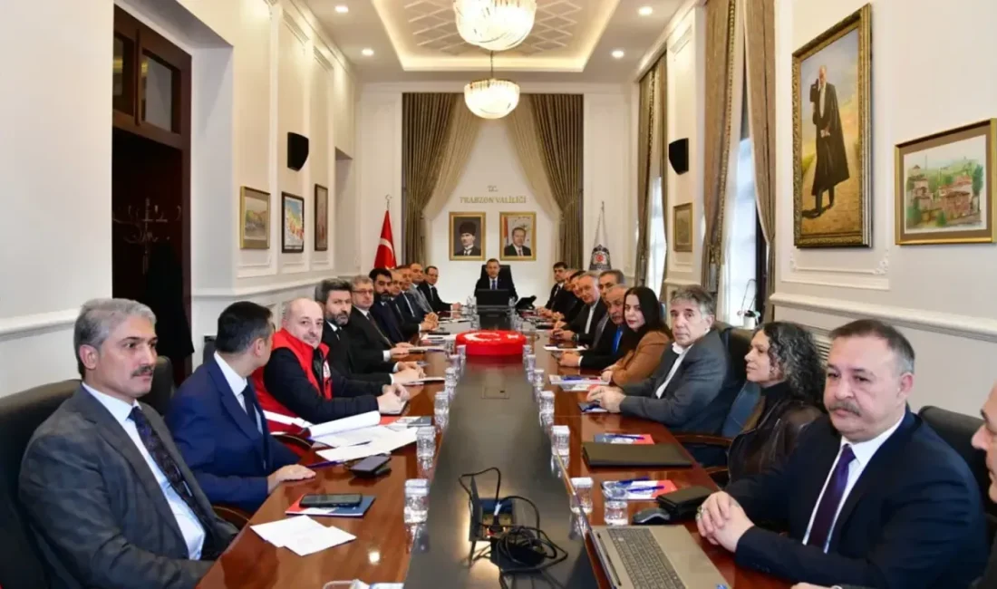 Trabzon Valisi Tahir Şahin başkanlığında bir araya gelen üst düzey