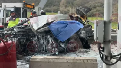 Kuzey Marmara Otoyolu’nun Sakarya geçişinde meydana gelen feci kazada, kontrolünü