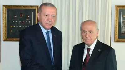 Milliyetçi Hareket Partisi Lideri Devlet Bahçeli, Cumhurbaşkanı Recep Tayyip Erdoğan’ın