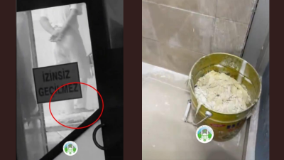 Sakarya’nın Akyazı ilçesinde bir tatlı imalathanesinde kaydedilen ve sosyal medyada