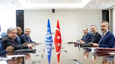 Dışişleri Bakanı Hakan Fidan ile Birleşmiş Milletler Genel Sekreteri Antonio