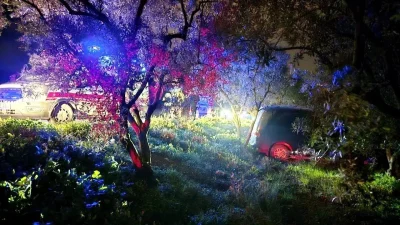 Bursa’nın Mudanya ilçesinde, önündeki araca çarpmamak için hamle yapan sürücü