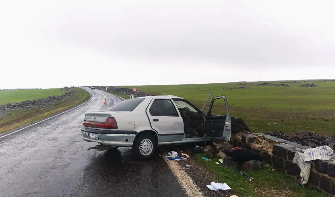 Siverek-Şanlıurfa karayolunda kontrolden çıkan otomobilin köprü bariyerlerine çarpması sonucu ortalık