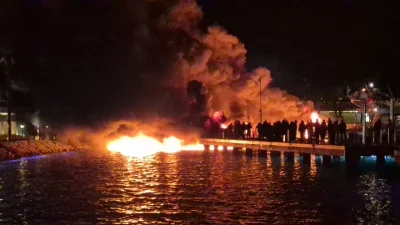 Muğla’nın tatil cenneti Bodrum’da bir marinada başlayan yangın kısa sürede