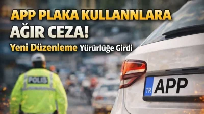 Trafikte yeni bir dönem resmen başlarken standart dışı plaka kullanan