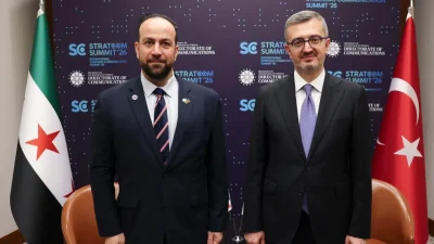 Cumhurbaşkanlığı İletişim Başkanı Burhanettin Duran ile Suriye Enformasyon Bakanı Dr.