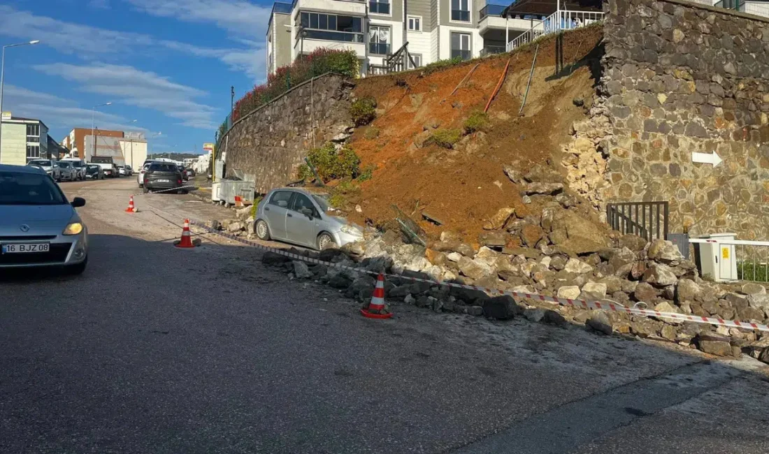 Bursa’nın Mudanya ilçesinde etkili olan şiddetli sağanak yağışlar büyük bir