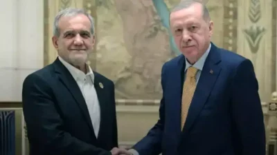 İran Cumhurbaşkanı Mesud Pezeşkiyan’ın Cumhurbaşkanı Recep Tayyip Erdoğan’ın İsrail karşısındaki
