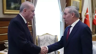 Cumhurbaşkanı Recep Tayyip Erdoğan, Filistin Devlet Başkan Yardımcısı Hüseyin eş-Şeyh’i