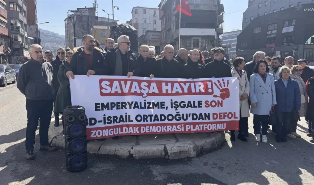 Zonguldak sokakları, ABD ve İsrail’in İran’a yönelik gerçekleştirdiği saldırılara karşı