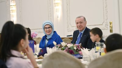 Cumhurbaşkanı Recep Tayyip Erdoğan ve eşi Emine Erdoğan, Vahdettin Köşkü’nde