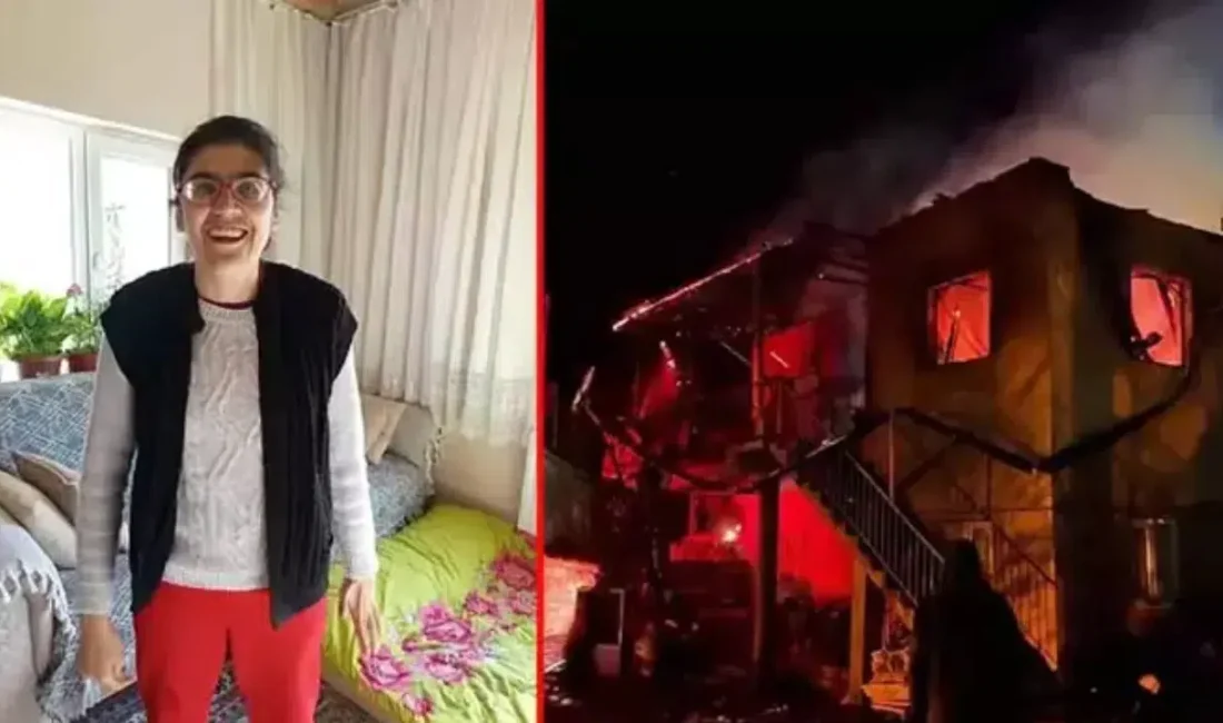 Kayseri’nin Develi ilçesinde sobadan sıçrayan kıvılcımlar iki katlı evi bir