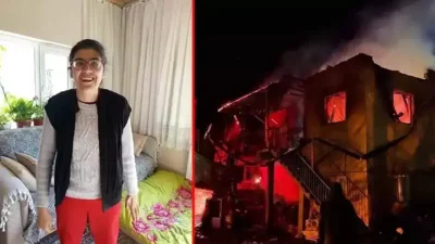 Kayseri’nin Develi ilçesinde sobadan sıçrayan kıvılcımlar iki katlı evi bir