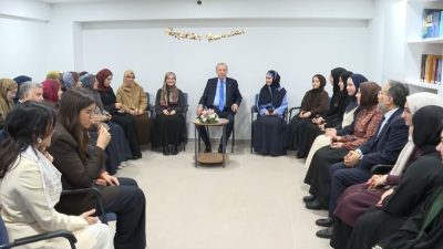 Cumhurbaşkanı Recep Tayyip Erdoğan, Marmara Üniversitesi İlahiyat Fakültesi öğrencilerini kaldıkları