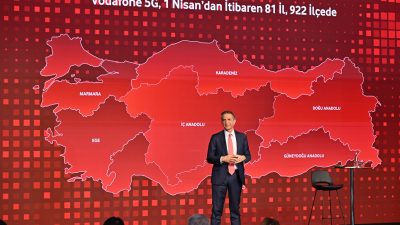 Vodafone Türkiye 1 Nisan tarihi itibarıyla 81 il ve 922