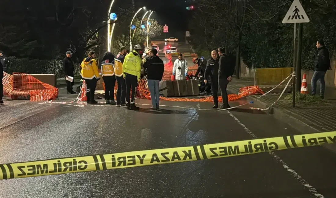 Kocaeli’nin Gebze ilçesinde trafiğe kapalı yolda seyir halindeyken beton bariyerlere