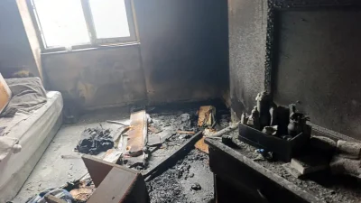 Antalya’nın Manavgat ilçesinde bulunan bir otel lojmanında çıkan yangın paniğe