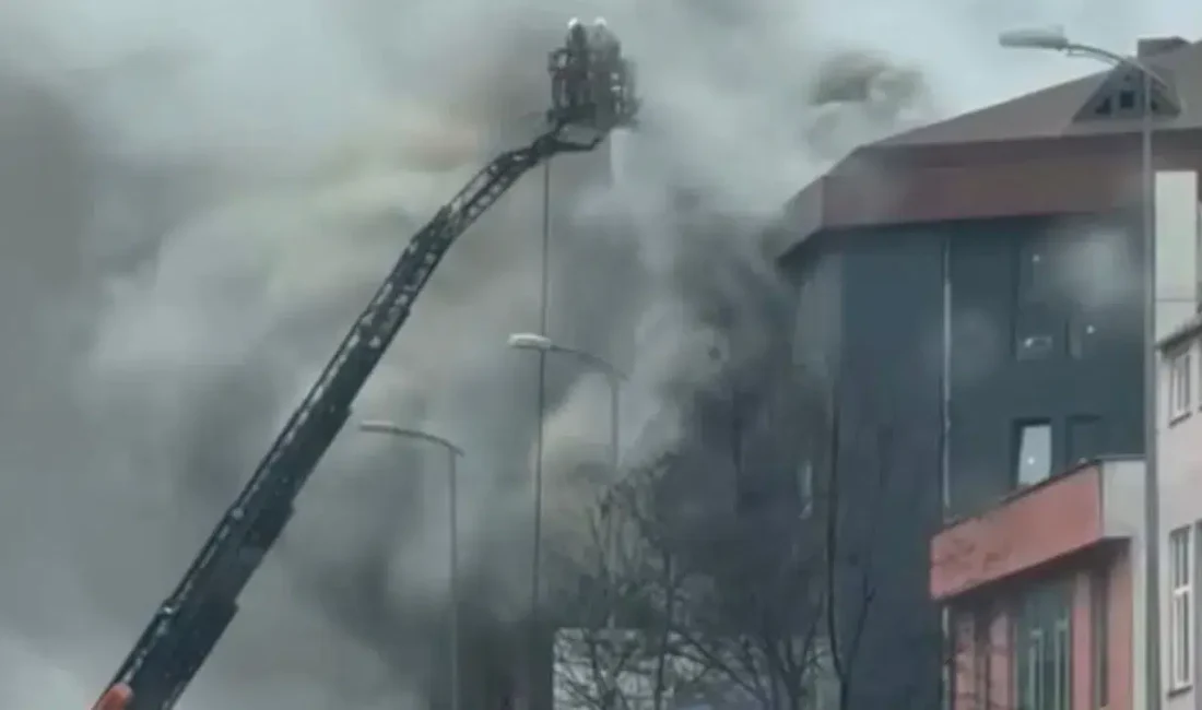İstanbul Ataşehir’de bulunan iki katlı bir metal imalathanesinde aniden yükselen