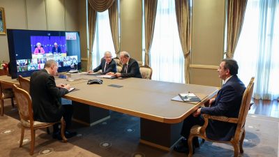 Cumhurbaşkanı Yardımcısı Cevdet Yılmaz, Avrupa Birliği liderleri ve bölge temsilcileriyle