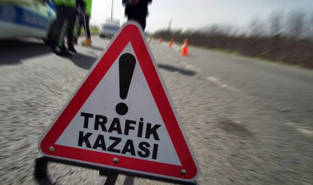 Afyonkarahisar’da meydana gelen feci trafik kazasında bir kamyonet yol kenarındaki