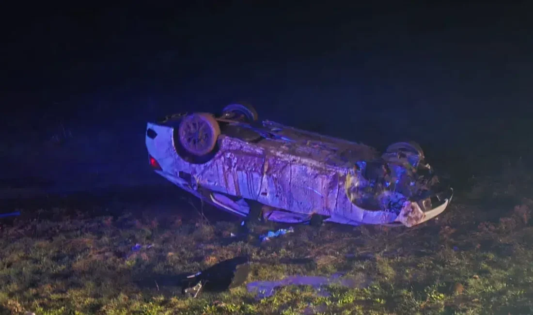 Bingöl-Diyarbakır karayolunda kontrolden çıkan bir otomobilin takla atması sonucu meydana