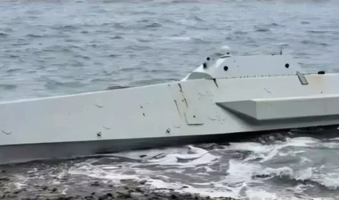 Ordu’nun Ünye ilçesinde sahil şeridinde bulunan ve insansız deniz aracı