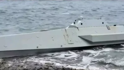 Ordu’nun Ünye ilçesinde sahil şeridinde bulunan ve insansız deniz aracı