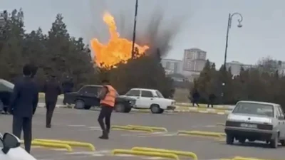 Azerbaycan’ın Nahçıvan Havalimanı yakınlarında İran’dan geldiği belirlenen bir insansız hava