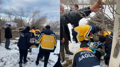 Van’ın Edremit ilçesinde seyir halindeki bir kamyonetin kontrolden çıkarak devrilmesi