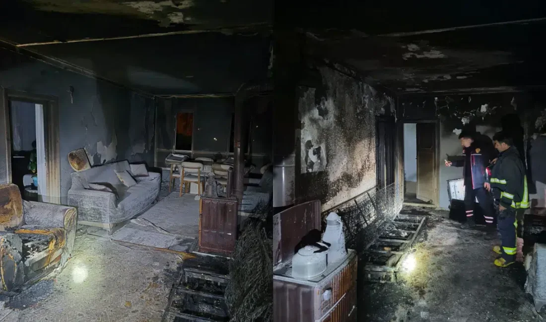 Van’ın Muradiye ilçesinde bir evde aniden yükselen alevler mahallede büyük