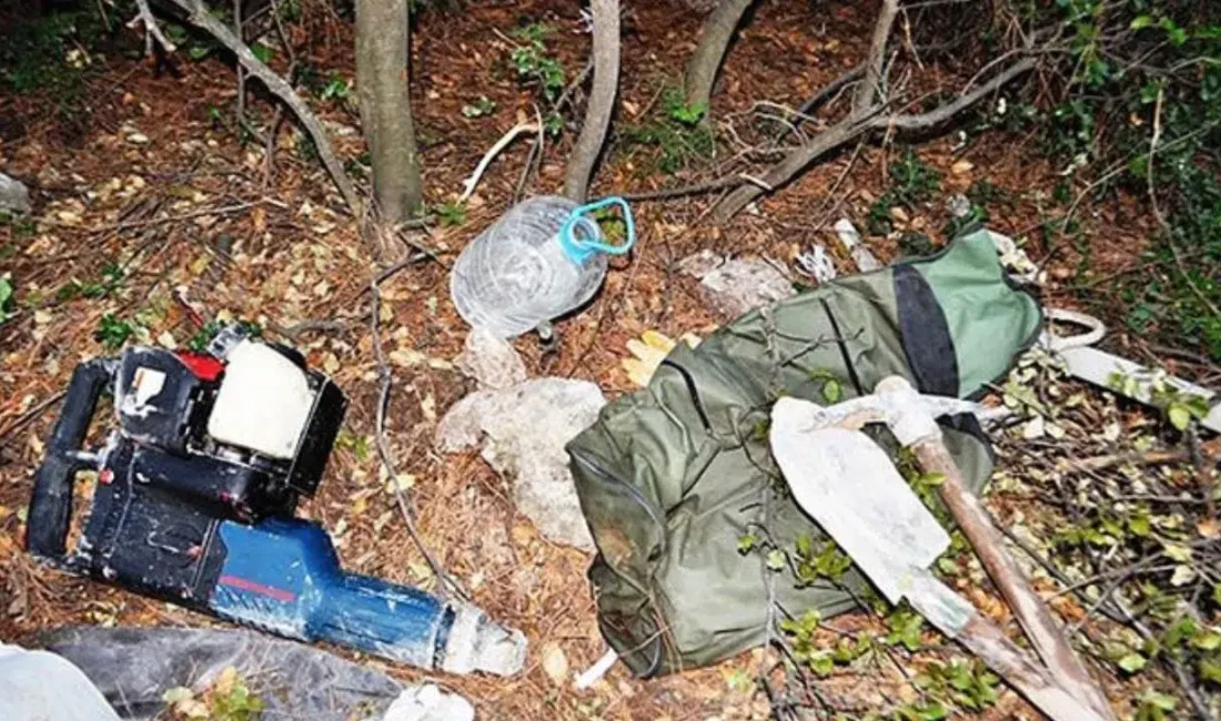 Kırıkkale’nin Bahşılı ilçesinde gizlice kaçak kazı yürüten define avcılarına yönelik