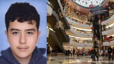 Bursa’nın Osmangazi ilçesinde bulunan bir alışveriş merkezinin yemek katından beton