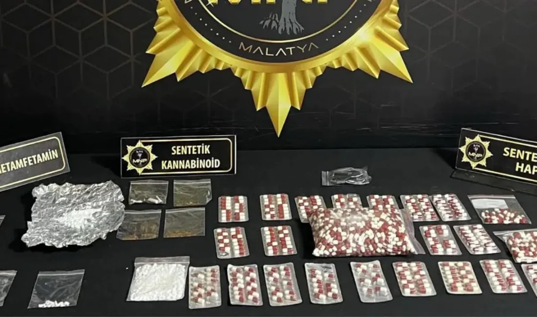 Malatya’da narkotik polislerinin zehir tacirlerine yönelik gerçekleştirdiği titiz çalışma sonucunda