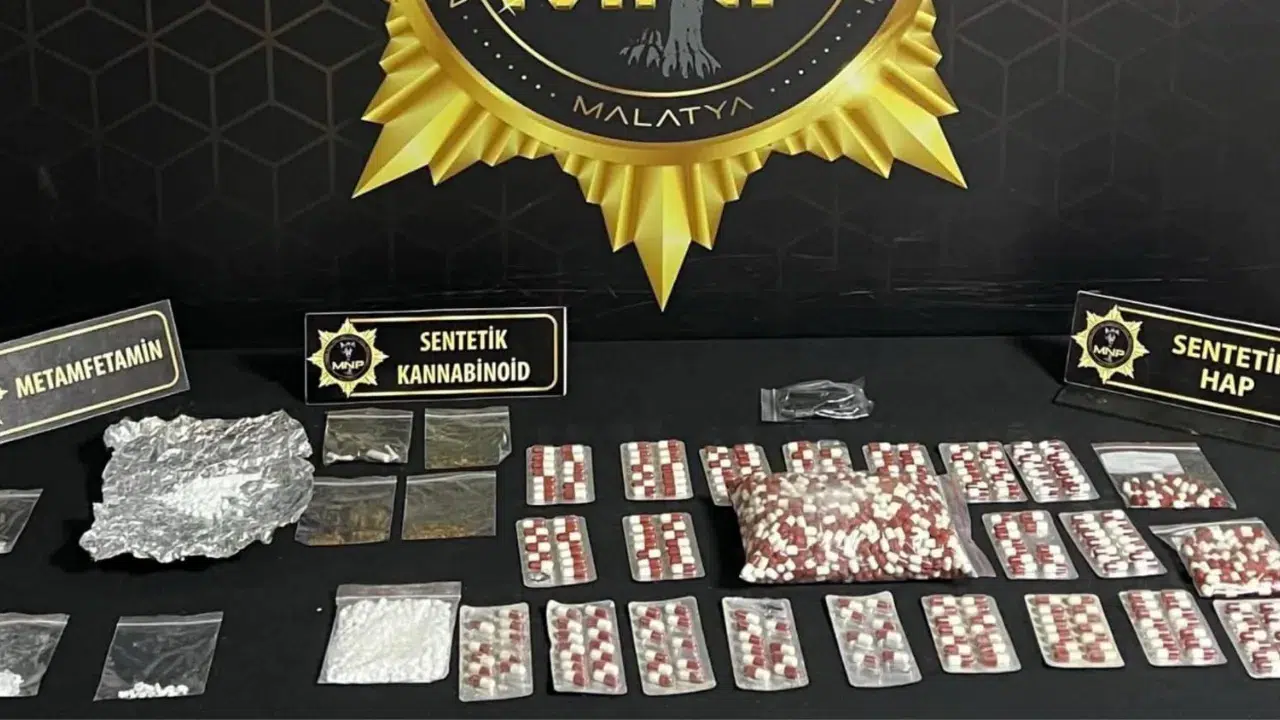 Malatya’da narkotik polislerinin zehir tacirlerine yönelik gerçekleştirdiği titiz çalışma sonucunda