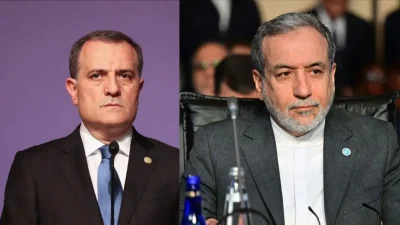 Azerbaycan Dışişleri Bakanı Ceyhun Bayramov ile İran Dışişleri Bakanı Abbas