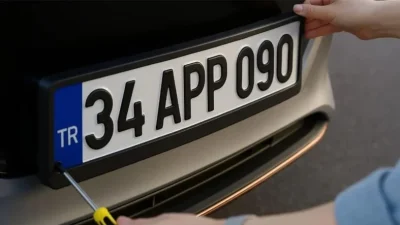 Trafikte yeni bir dönem resmen başlarken standart dışı plaka kullanan