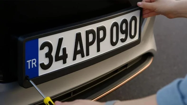 Trafikte yeni bir dönem resmen başlarken standart dışı plaka kullanan