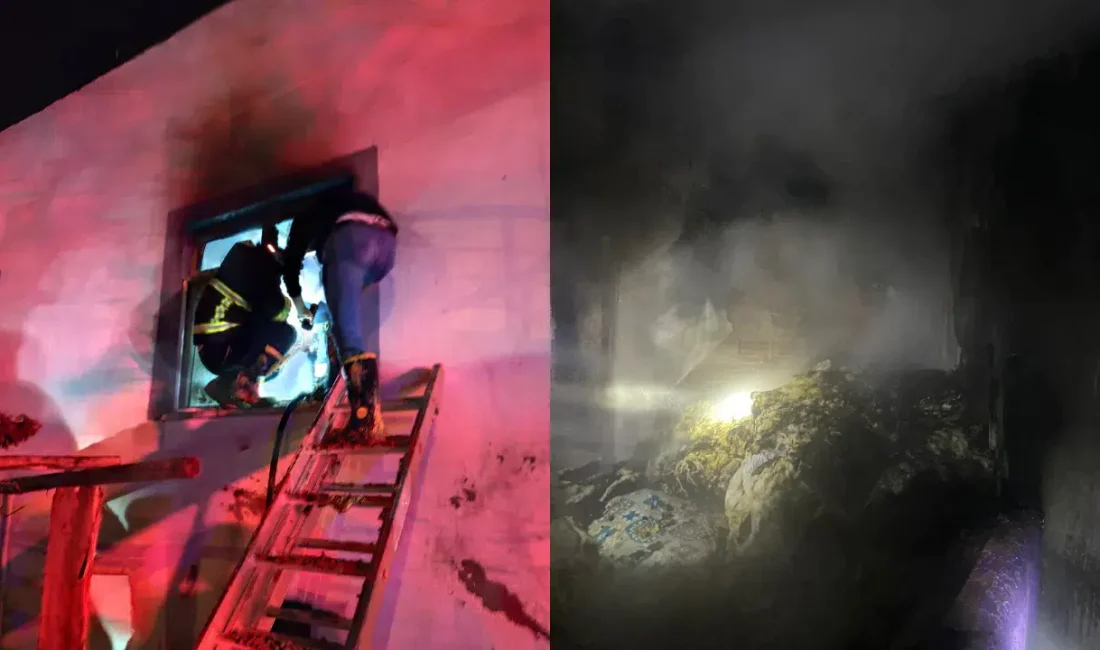 Siirt’te iki katlı bir binada aniden yükselen alevler mahalle sakinlerine