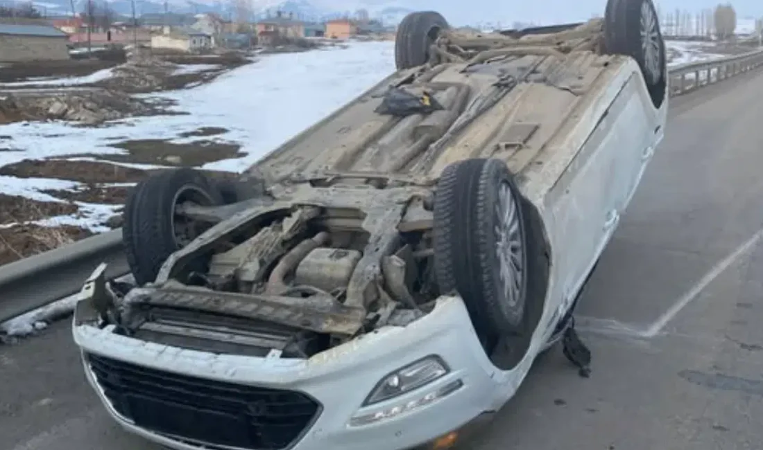 Erzurum’un Aşkale ilçesi Çayköy mevkisinde meydana gelen trafik kazasında, sürücüsünün