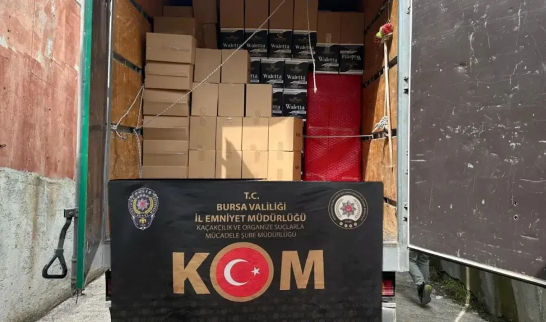 Bursa’da emniyet güçlerinin tütün ve tütün mamulleri kaçakçılığına yönelik gerçekleştirdiği