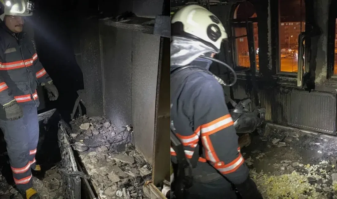 Çankırı’da bir apartmanın beşinci katında aniden yükselen alevler mahalle sakinlerine