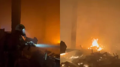 Kahramanmaraş’ta tekstil sektörünün kalbi olan çırçır fabrikalarından birinde çıkan yangın